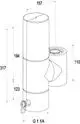 Zeichnung eines drehbaren Abscheiders mit Isolierung und einem Anschluss G 1 1/4. Produkt von IMI Hydronic Engineering, geeignet für Heizungs- und Kühlanlagen.